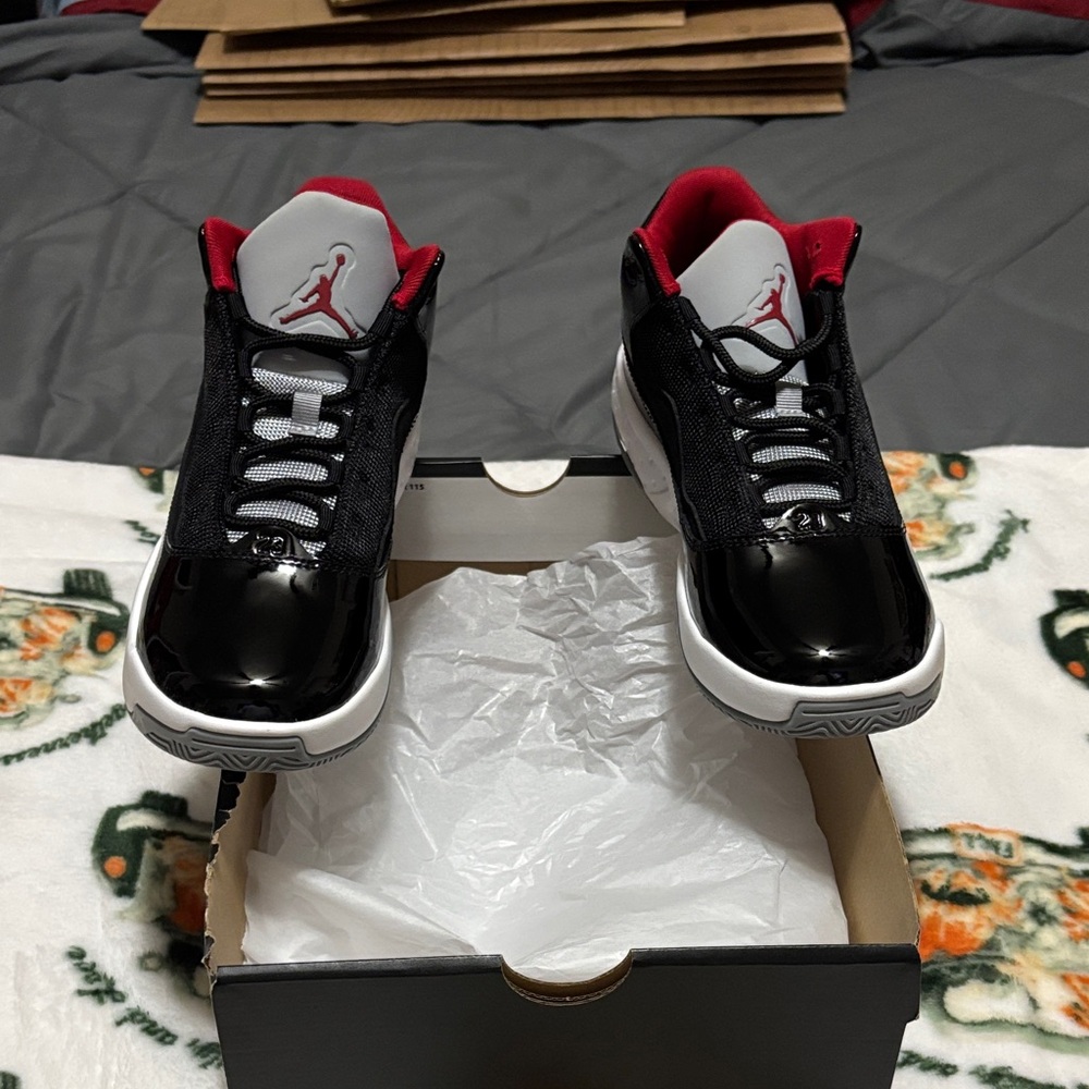 Jordan Black and Red Sneakers